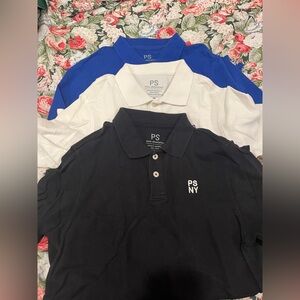 AEROPOSTALE boy’s uniform polo shirts LOT OF 3 - royal blue, white and black